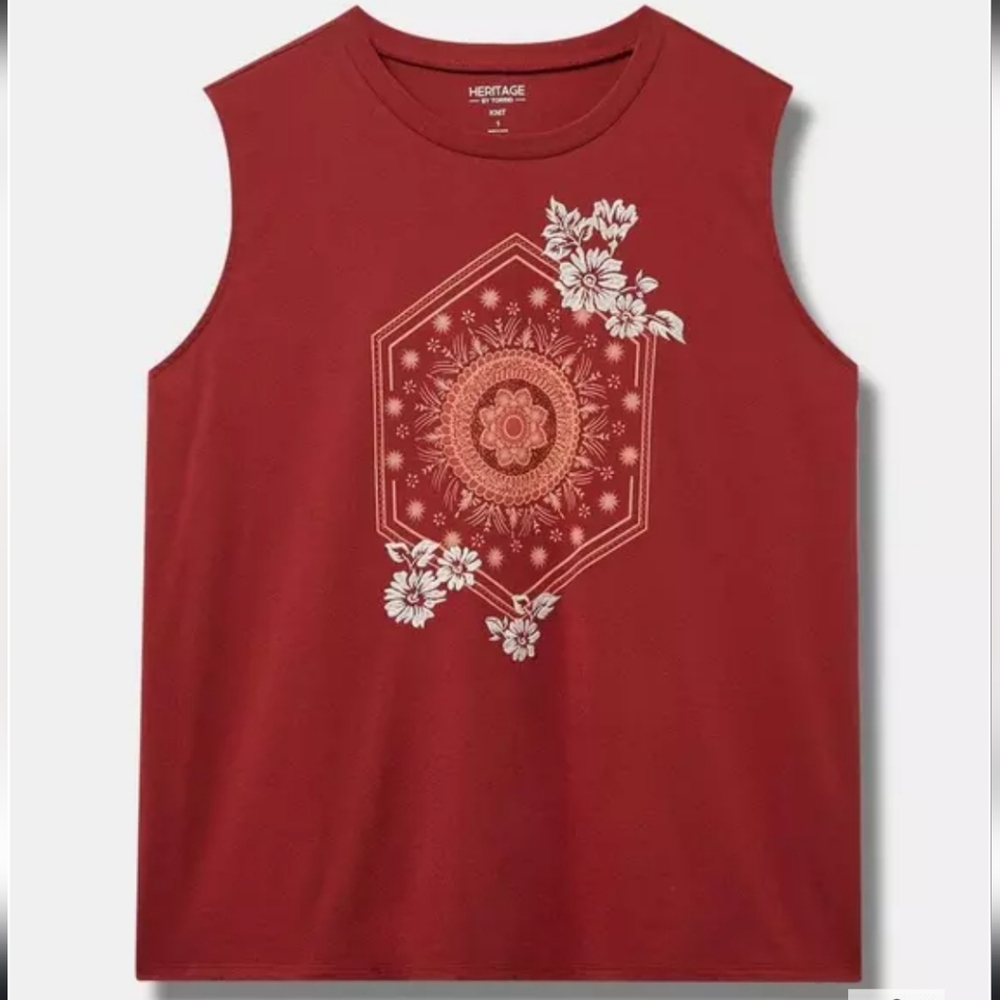Torrid Mandala Relaxed Fit Sleeveless Tee